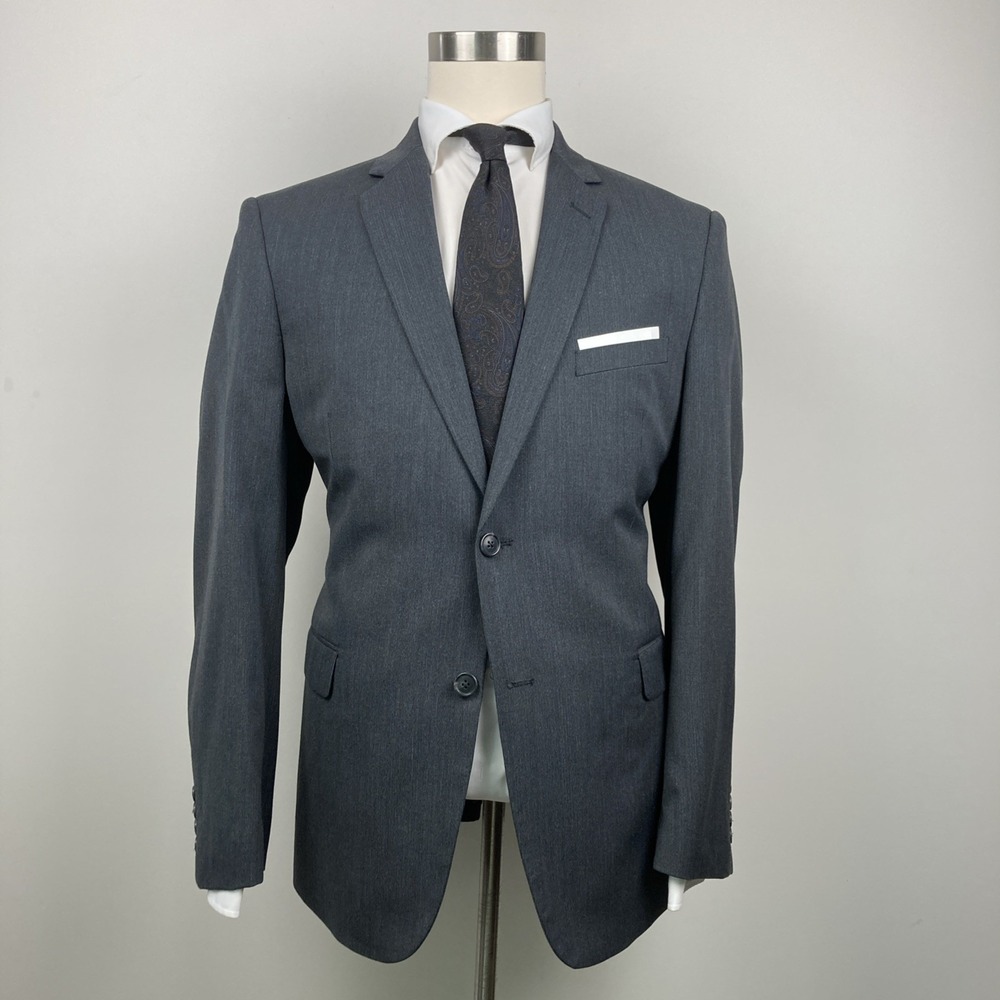 US Polo Assn Sport Coat Gray Lined Blazer Mens 42R